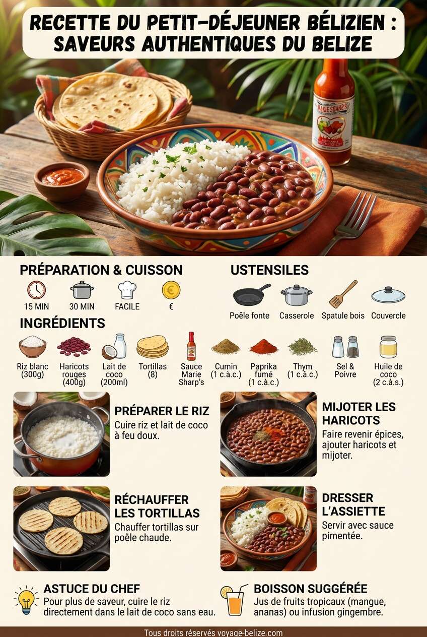 Fiche recette Recette du petit-d&eacute;jeuner b&eacute;lizien : saveurs authentiques du Belize