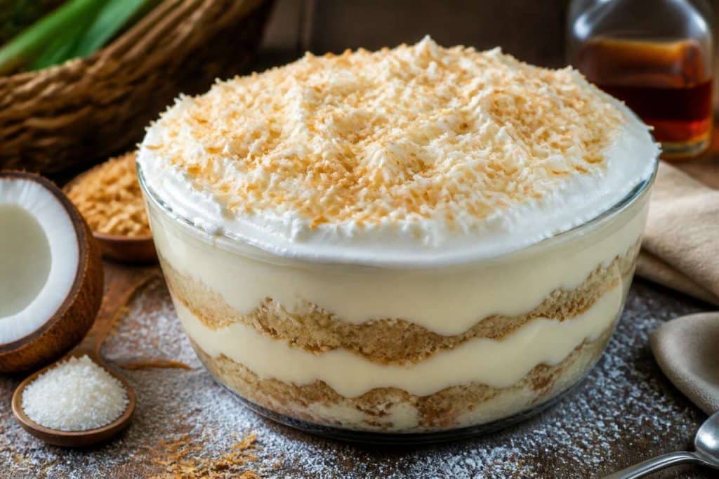 Recette du trifle bélizien au gâteau à la noix de coco