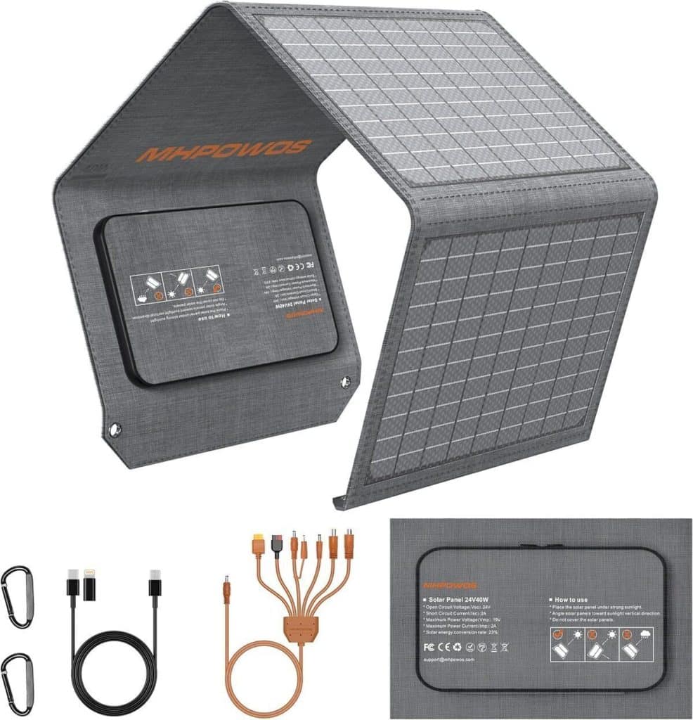 Test du chargeur solaire pliable MHPOWOS 40 W