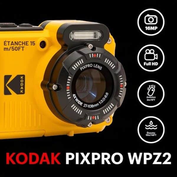 Découvrez notre test détaillé du kodak pixpro WPZ2, l'appareil photo compact étanche et performant idéal pour vos aventures en toutes conditions. 