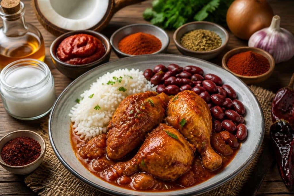 Recette du poulet mijoté au recado bélizien