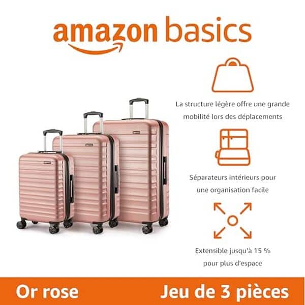 Découvrez notre test complet des valises rigides Amazon Basics en or rose : vérifiez leur robustesse, leur légèreté et leur qualité avant d'acheter votre prochaine valise de voyage. 
