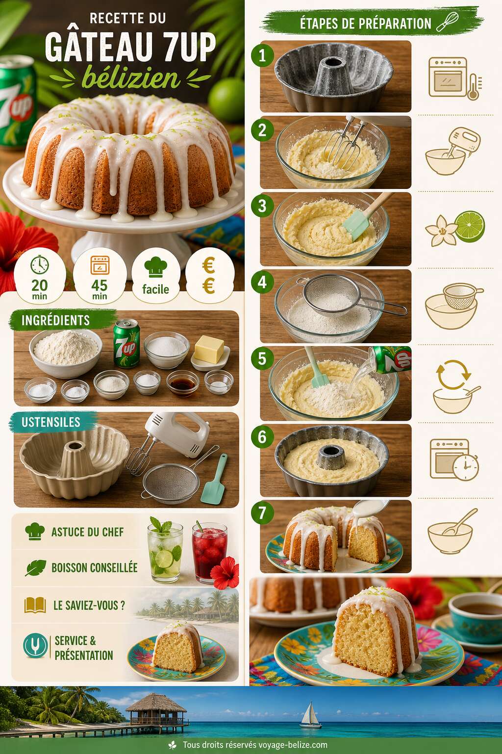 Fiche recette Recette du g&acirc;teau 7UP b&eacute;lizien